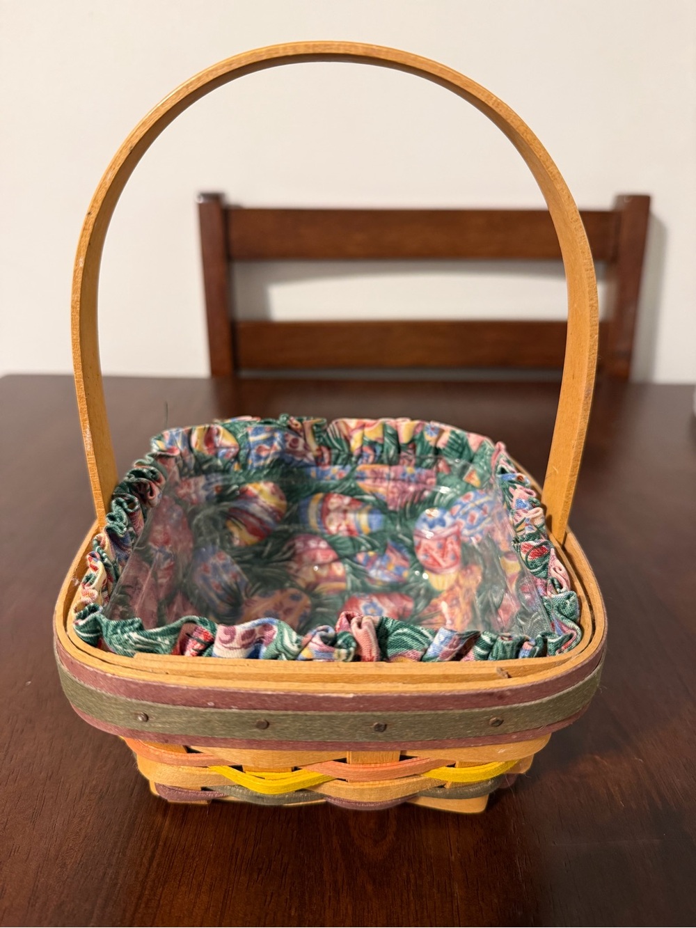 Longaberger Small Easter Basket Set 1998 w/liner and Protector